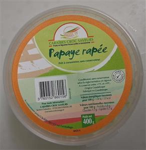 SARL CARAIBES CROC SAVEURS CCS rappelle Papaye Rapée 400g