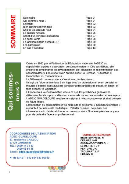 Couverture journal conseils pratiques pour l'automobile page2